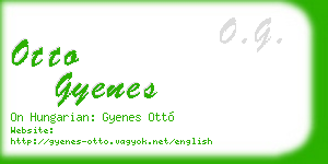 otto gyenes business card